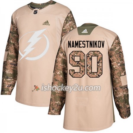 Mænd NHL Tampa Bay Lightning Trøje Vladislav Namestnikov 90 Adidas 2017-2018 Camo Veterans Day Practice Authentic